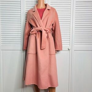 PISSENLIT Pink The Classic Wrap Coat Size 2